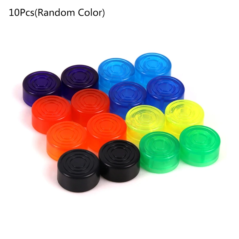 

652D 10Pcs Candy Color Foot Switch Guitar Pedal Knob Protector Anti-slip Sleeve Cover Make Effect Footboard More Efficient