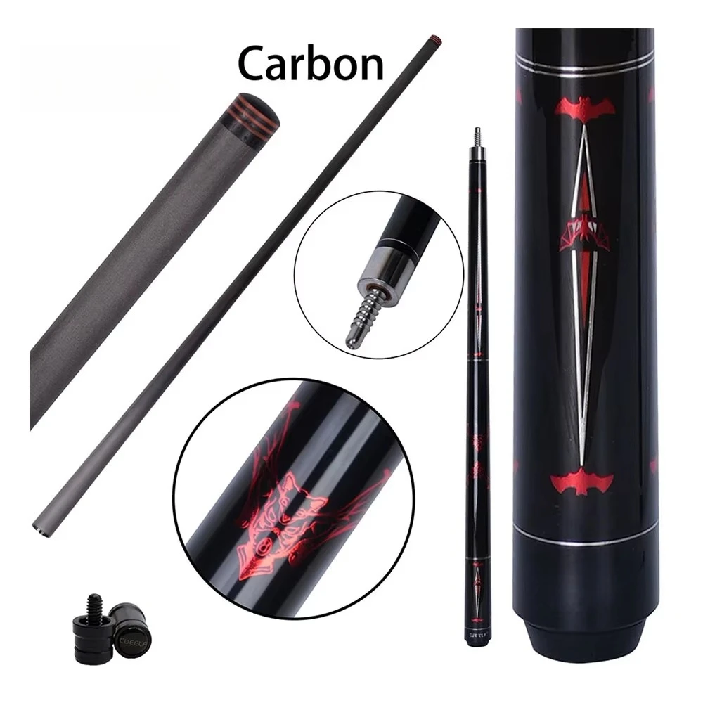 

Standards 58 Inches High Grade Pool Cue Maple Wood with High Grade Sticker 12.5mm Carbon Fiber Tip Billiard Cue