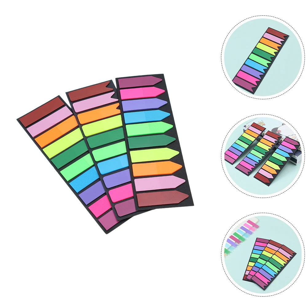 300Pcs Sticky Tabs Bookmarks Writeable Pet Labels for Classifying Notes Highlighting Points Compact Convenient