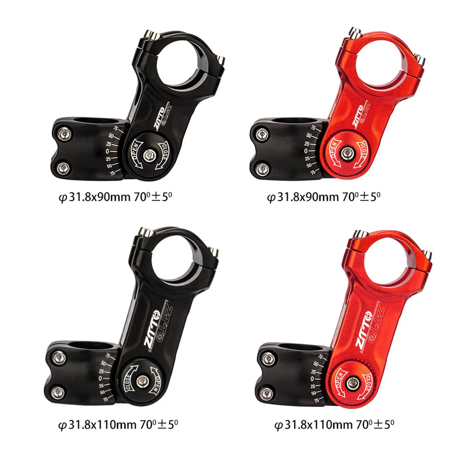 31.8mm Bike Stem Part 28.6mm Riser Short 90 110mm Handlebar Accessories Wide