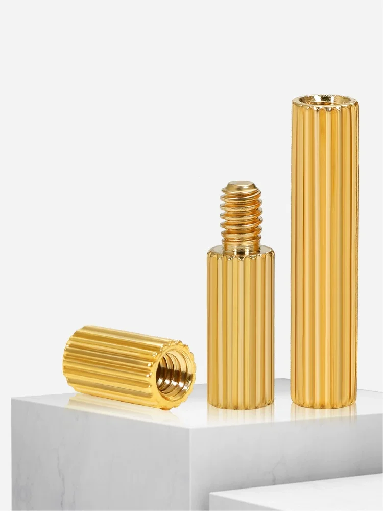 M2 massives Messing, Kupfer, runder Abstandshalter, Stützsäulensäule, M-F, F-F, männlich-weiblich, weiblich, weiblich, Bolzen für Leiterplatte, L = 3–40 mm