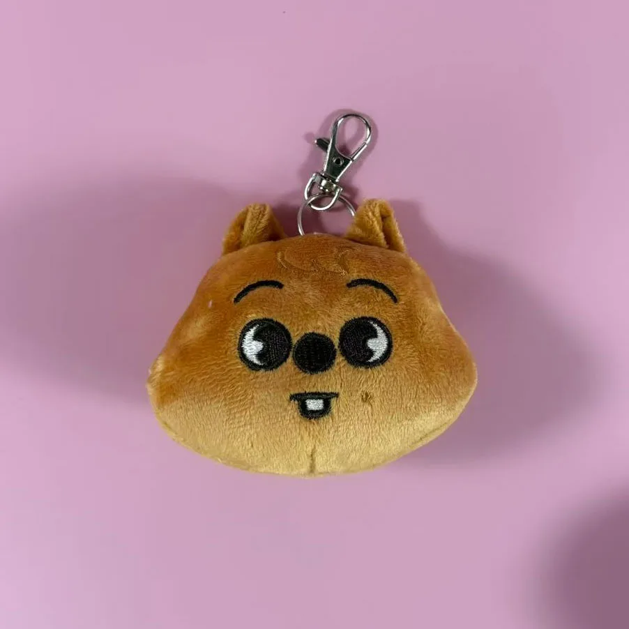 SKZOO ใหม่ของเล่นเด็กพวงกุญแจตุ๊กตาเด็กสตรีทการ์ตูนหัวสัตว์ตุ๊กตาพวงกุญแจตุ๊กตาเด็กของขวัญ