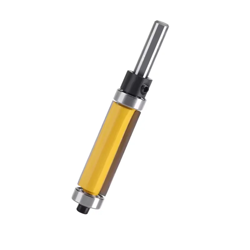 Flush Trim Router Bit with Top and Bottom Bearing 1‑1/2inch H * 1/4inch Shank Woodworking Tool
