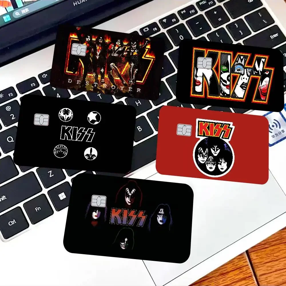 K-KISS Band Fashion Matte Gold Silver Black Matte Film Skin Sticker Tape for Bank Credit Debit Card