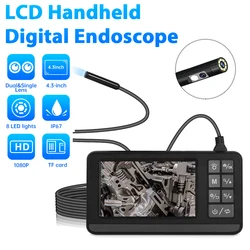 KERUI Single Dual Lens Industrial Endoscope 4.3 inch Screen 1080P Digital Borescope Inspection Camera IP67 Waterproof 2600mAh