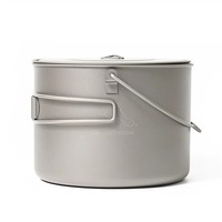 TOAKS Titanium 1600ml Pot With Bail Handle for Outdoor Camping Hiking Fishing POT-1600-BH