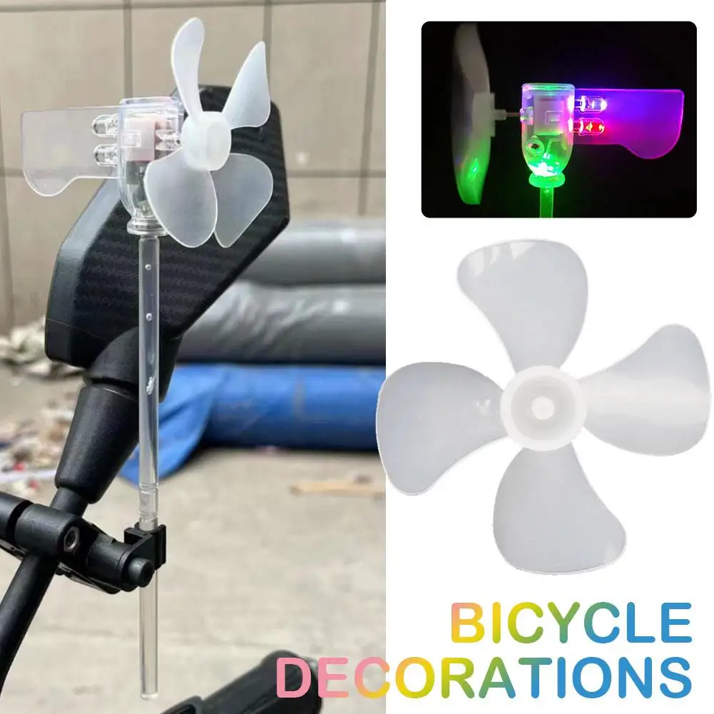 

Bicycle Windmill Lamp Wind Powered Colorful LED Lights E-bike Accessories Mini Windmill Outdoor Scooter Windmill Decorative J1Q9