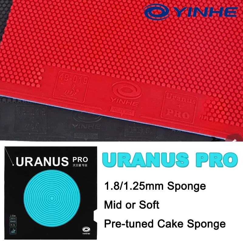 YINHE URANUS PRO Table Tennis Rubber Short Pips Offensive Pips-Out Ping Pong Rubber with 1.8/1.25mm Sponge Mid or Soft Rubber
