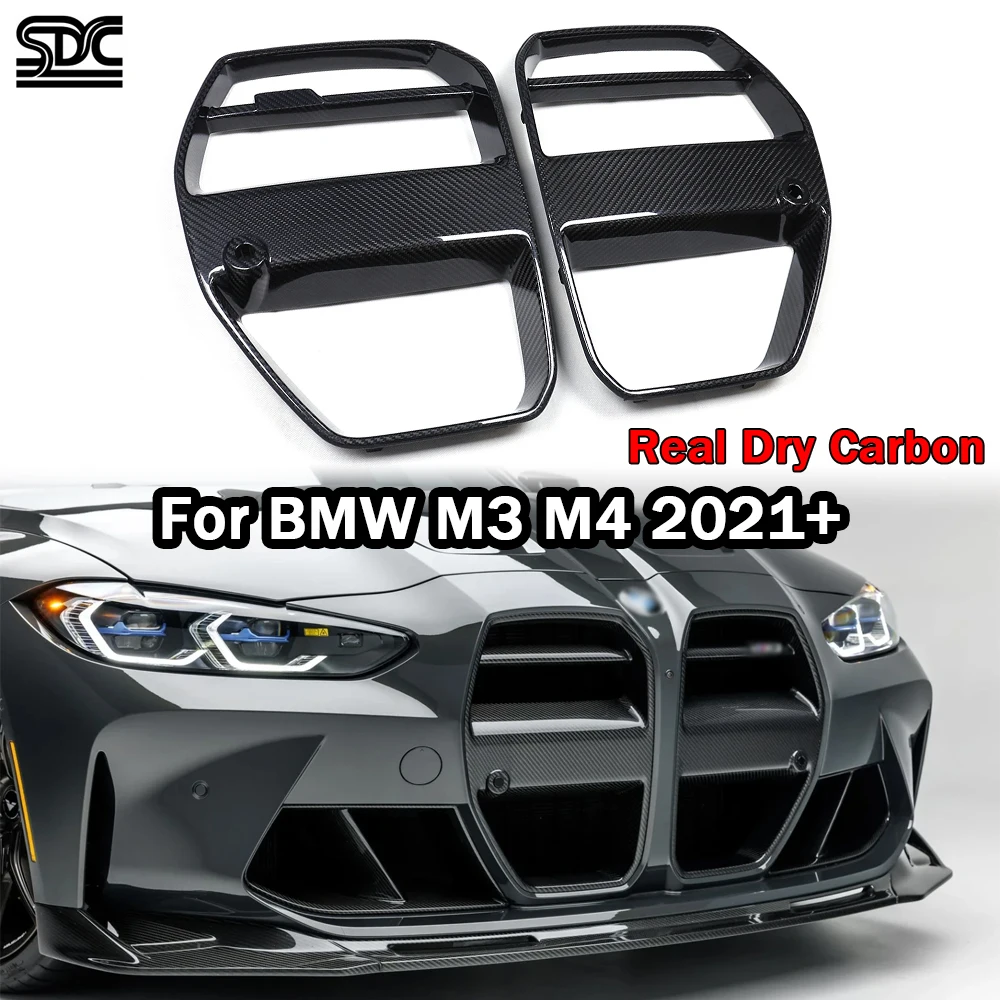 

Бампер гоночные решетки для BMW G80 G81 M3 G82 G83 M4 2021+ авто настоящая сухая передняя решетка из углеродного волокна xDrive Competition