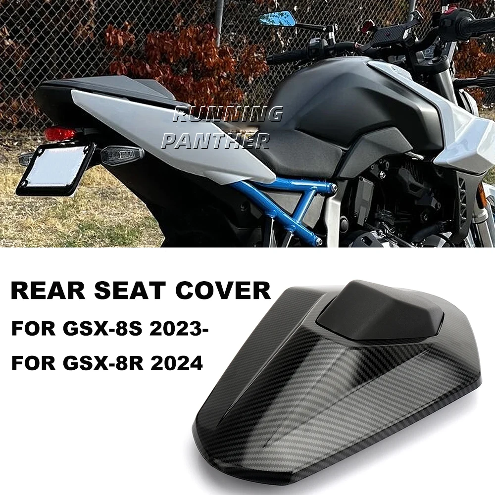 

New Motorcycle Black Carbon Fiber Pillion Rear Seat Cover Cowl Fairing For Suzuki GSX-8S GSX8S GSX-8R GSX8R GSX 8S 8R 2023 2024