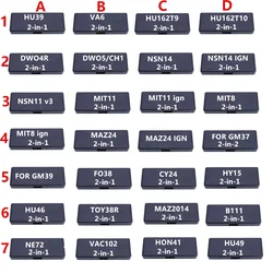 LISHI 2 w 1 HU39 VA6 HU162(T9) HU162(T10) MIT8 MAZ24 dla GM37GM39 FO38 CY24 HY15 HU46 TOY38R MAZ2014 B111 NE72 VAC102 HON41