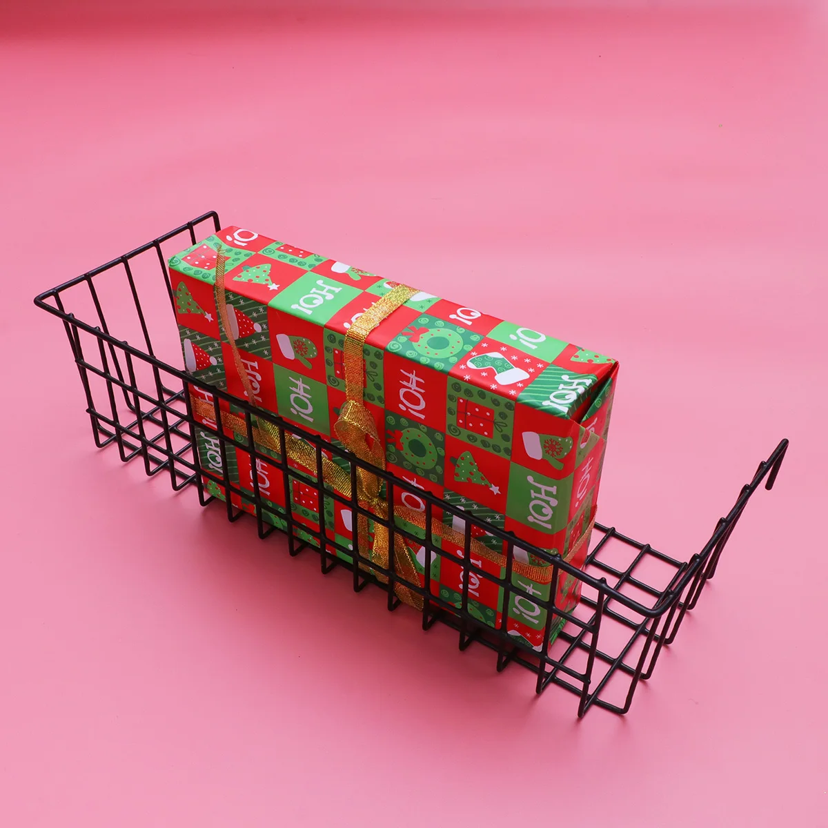 

Hanging Basket Storage Mounted Iron Rack Grill Wall Shelf Side Holder Fashion