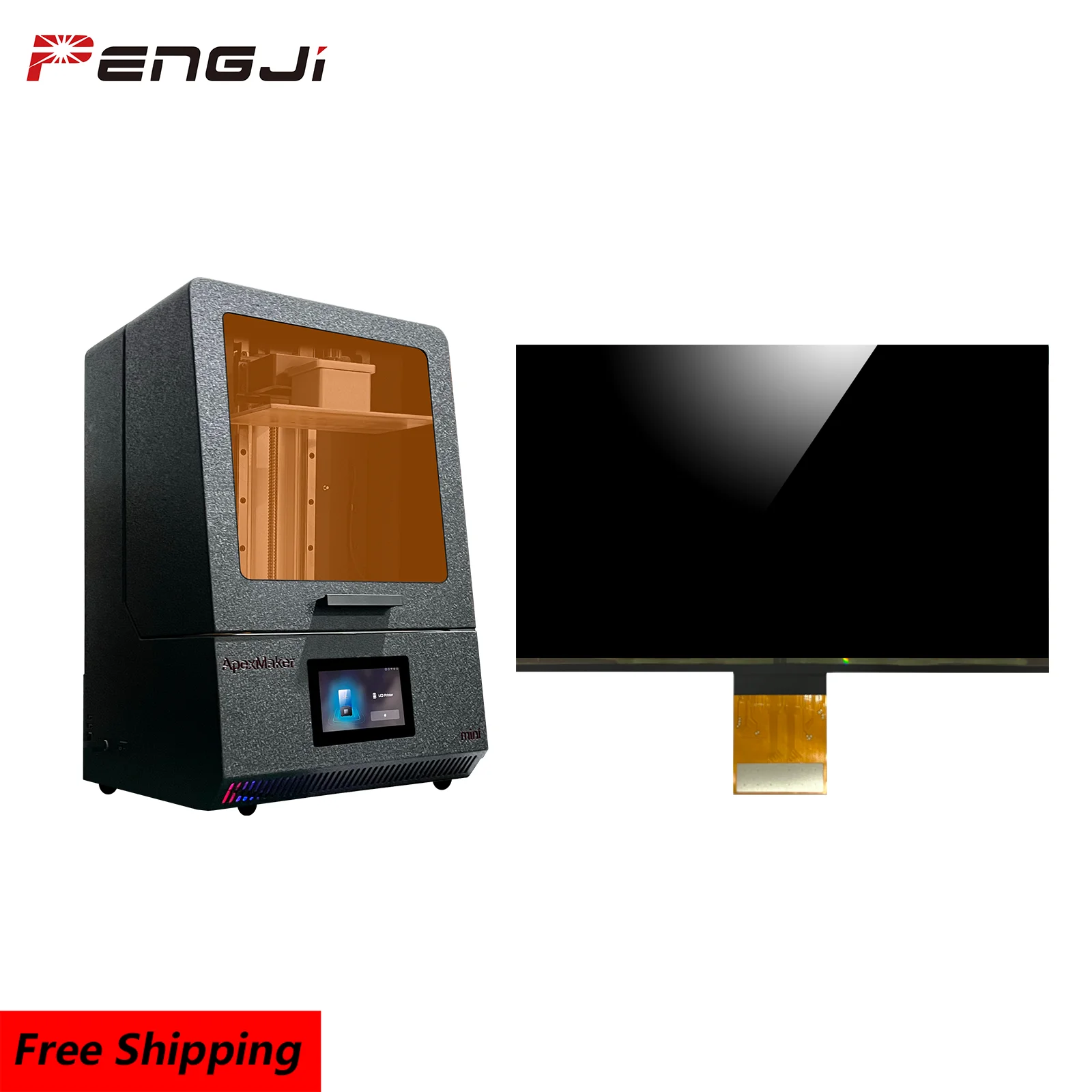 ApexMaker Mini X1 10.1 inch Monochrome LCD Screen Original LCD Screen Replacement PJ3D101V5 Supporting Glass