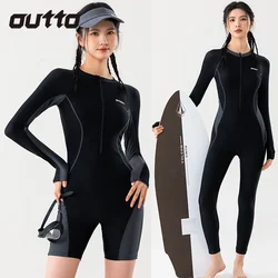 2024 nuove donne muta da sub Quick Dry contrasto colore elastico Snorkeling estate Outdoor Beach surf nuoto Snorkeling Suit