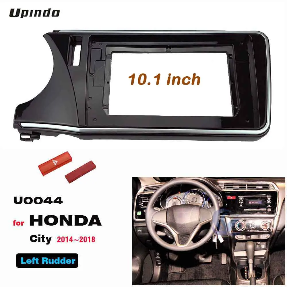 

Автомобильные аксессуары, 2-диночная 10,1-дюймовая рамка панели с автомобильным радиоприемником для Honda City Greiz Gania, комплект крепления на приборной панели с левым рулем
