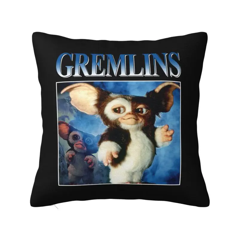 Custom Vintage Gremlinse Pillow Case Gizmo 80s Movie Mogwai Monster Nordic Cushion Cover Soft Pillowcase