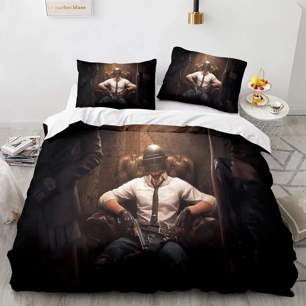 

PUBG Bedding Set Single Twin Full Queen King Size Game PUBG Bed Set Aldult Kid Bedroom Duvetcover Sets 3D Print Menwomen 039