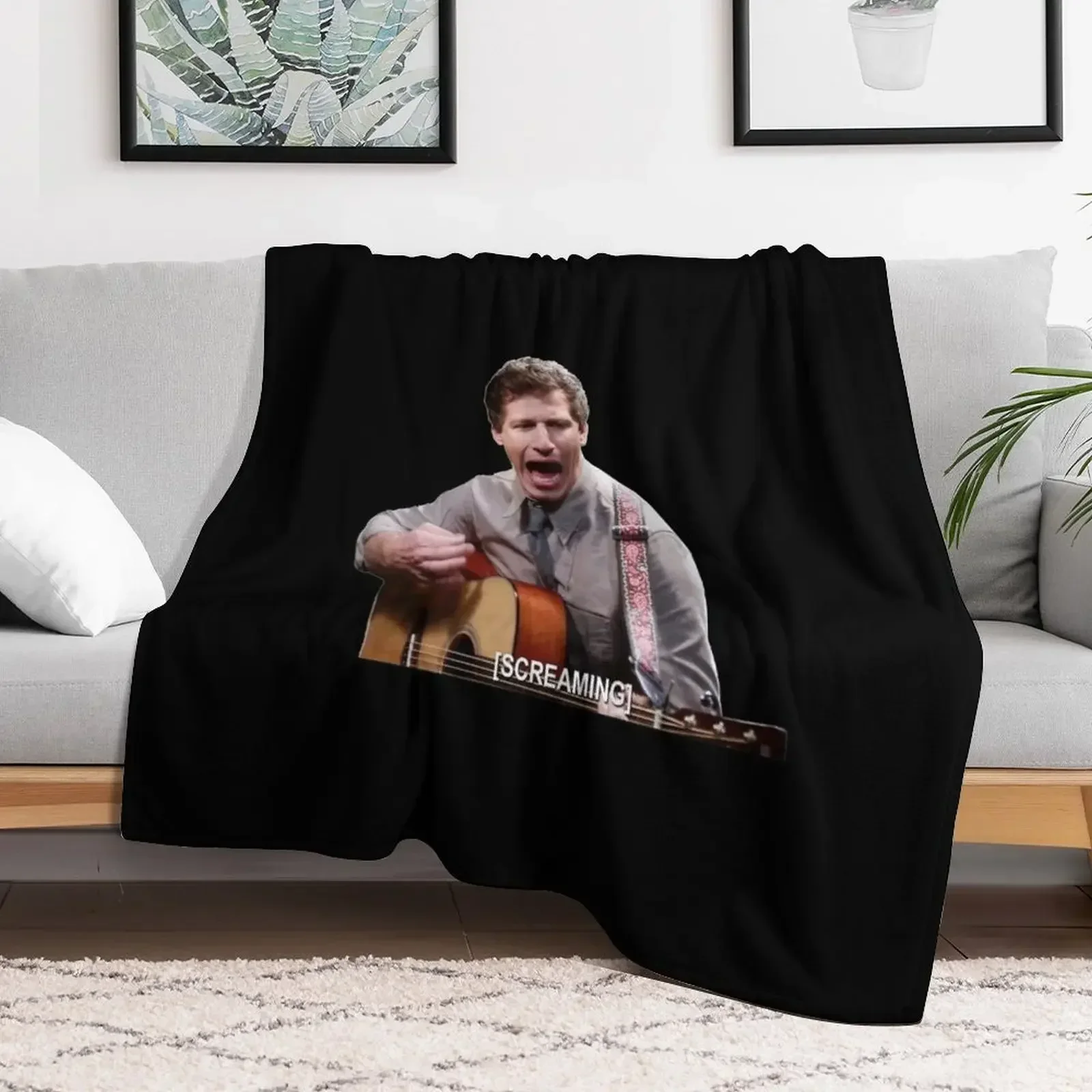 

Jake Peralta Screaming Throw Blanket Plush for winter warm winter Flannels Blankets