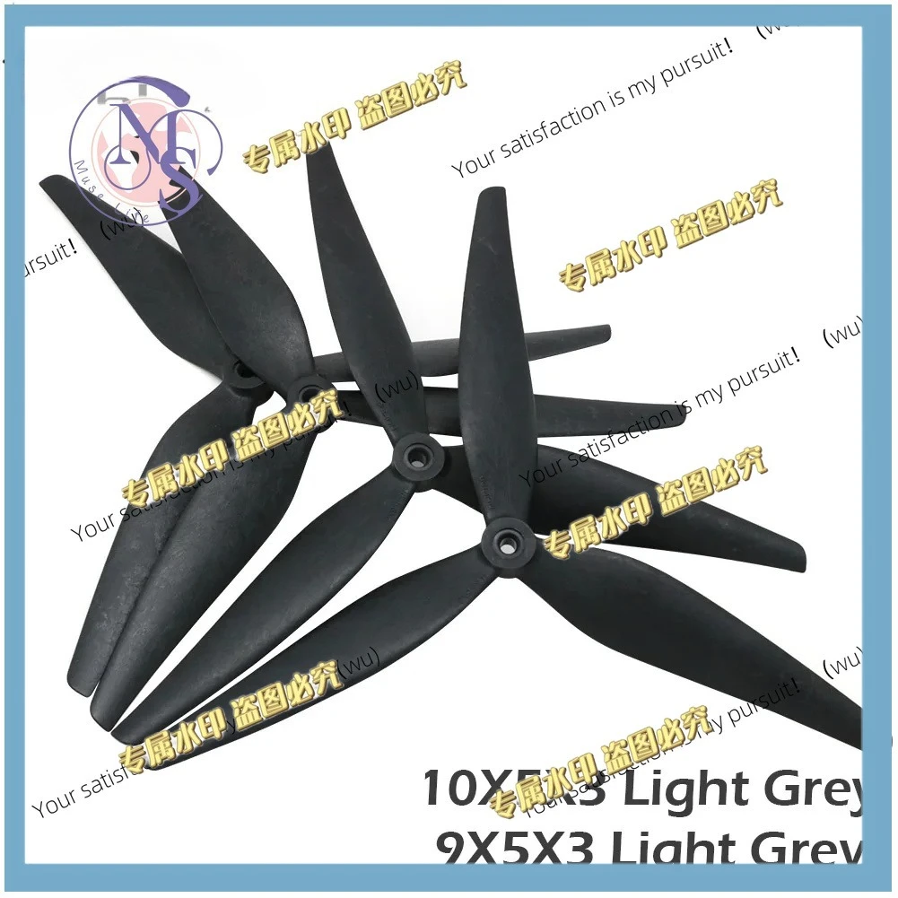 2 pairs  1050 9050 1055 10/9 inch 3 blade, carbon fiber reinforced nylon propeller for remote control FPV drone