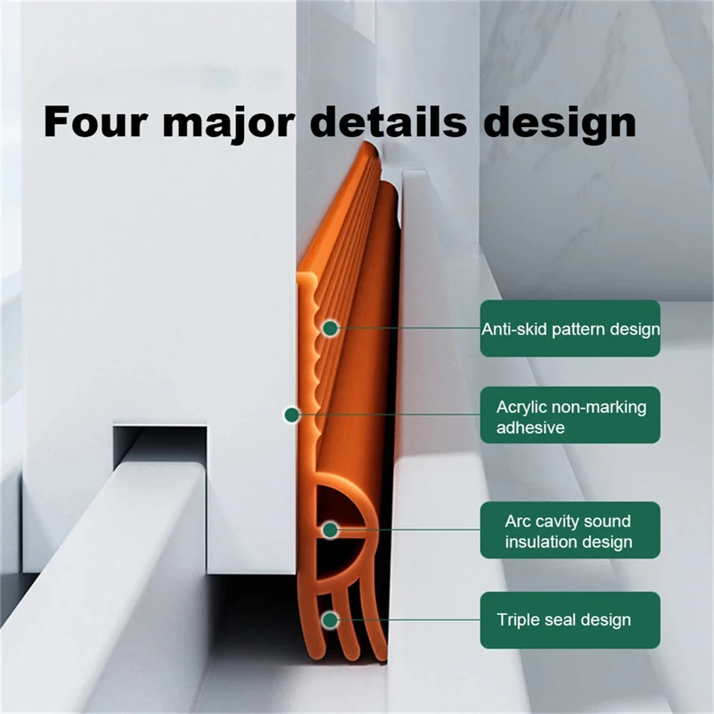 

2M Roll of TPE Sealing Strips for Door Bottoms Enhanced Insulation and Soundproofing Flexible Design for Custom Application