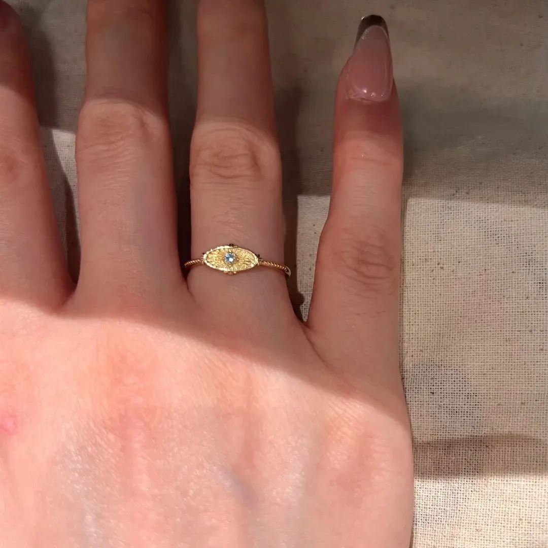 PANJBJ 925 Sterling Silver Geometry Zircon Rings for Women Texture Sweet Romantic Classic Design Fashion Jewelry Gift Dropship