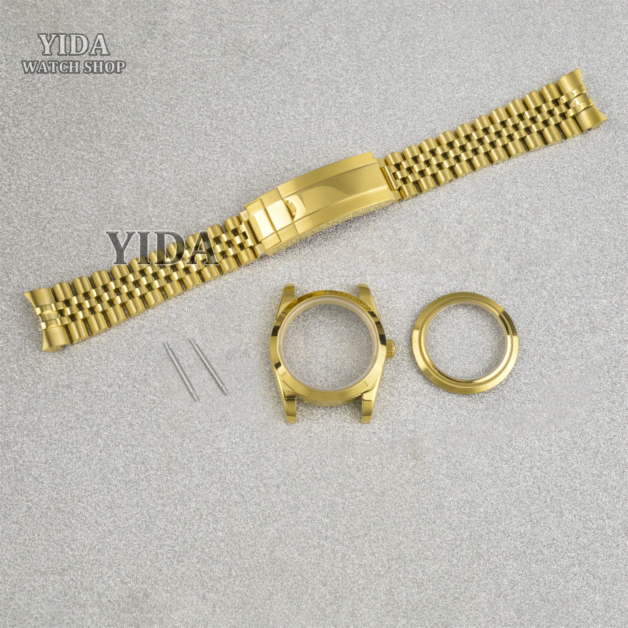 36/39MM NH35 Datejust Watch Case Stainless Steel Band Sapphire Glass Wristwatches fit NH35 NH36 Automatic Movement Mod Parts