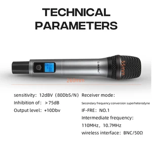 Wireless microphone for karaoke, g-mark, k8, uhf, lithium drums, stage, party, show, church, wedding, teaching 8 Main Sales Microphone Kit Battery - №7
