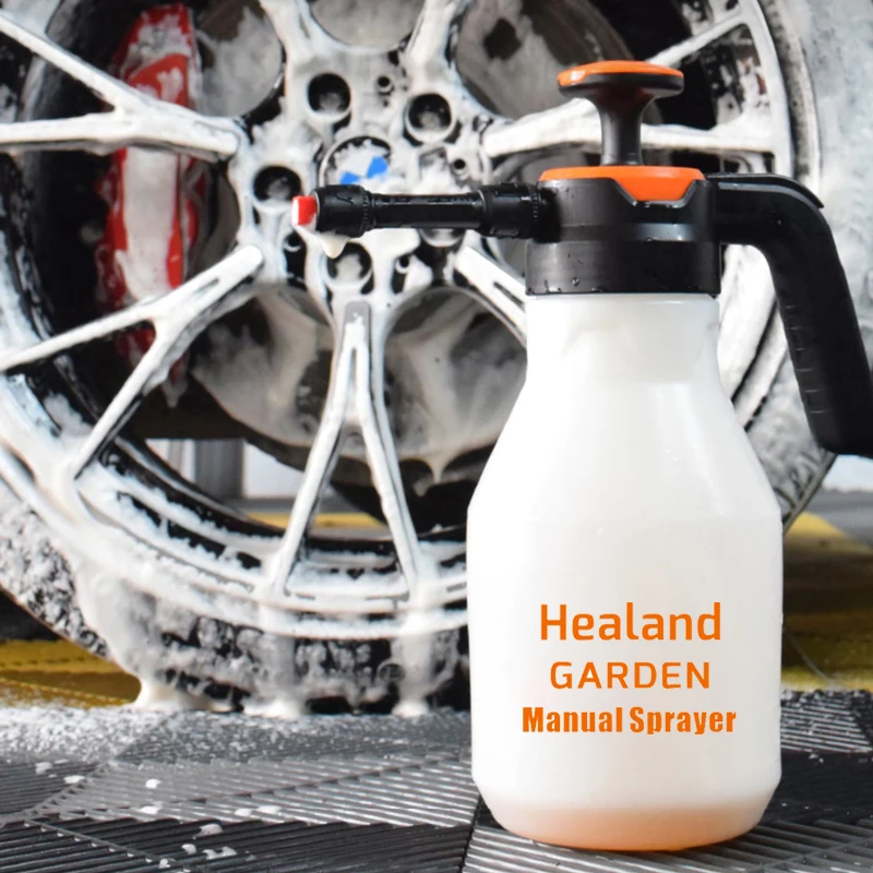 Healand 2L Car Wash Snow Foam Spray Gun Water Gun Foam Sprayer with Foam & Watering Nozzle Manual Pressurized Snow Foam Lance