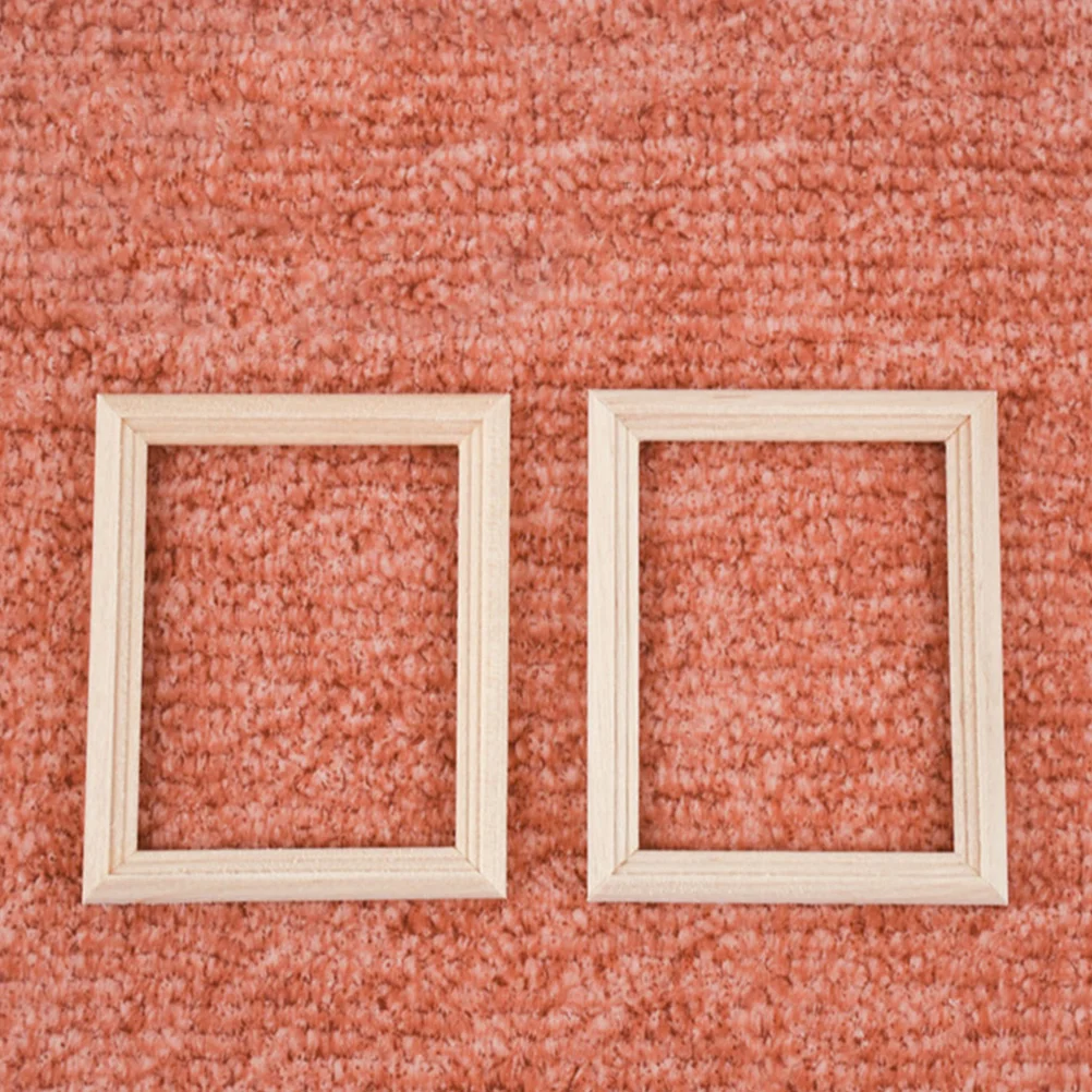 Mini Photo Frame Model Crafts Micro World Props Wooden House Decor Accessory Decorative Decoration Layout Picture