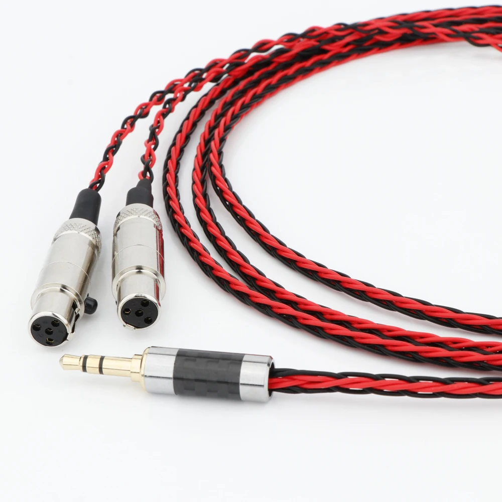 TOP-HiFi OCC Silver Plated Audiophile Headphone Cable for Audeze LCD-2/3/4/X Balanced Upgrade Wire (2.5/3.5/4.4mm/XLR) HiFi-Grad