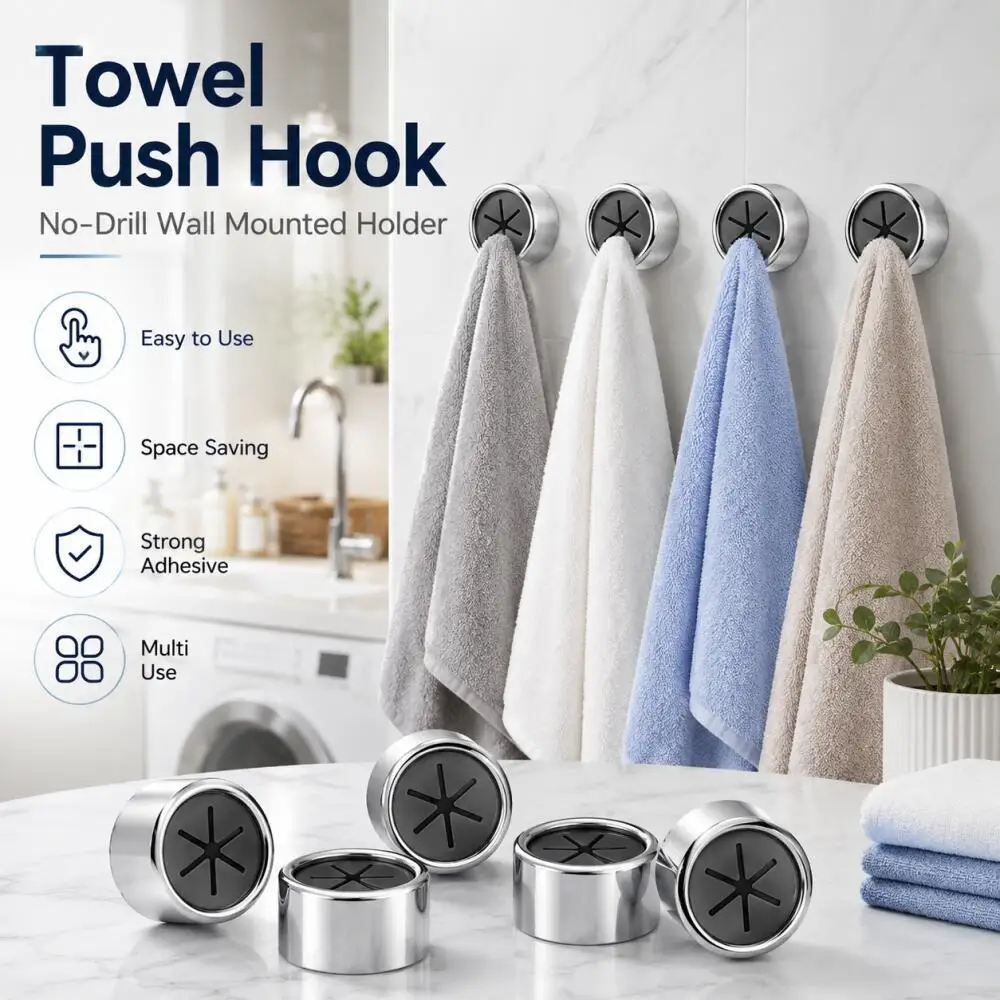 6pcs self-adhesive towel plug hooks, no drill elastic silicone towel holder, wall-mounted rag hanger for kitchen and bathroom