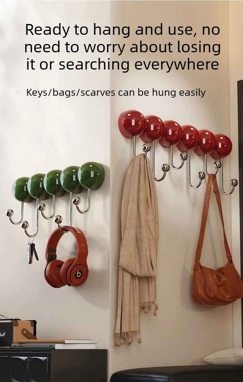 Wall Coat Rack Living Room Adsorption Type Hallstand No Need for Drilling Accessory Hat Racks Entrance Hall Furniture Coat Rack