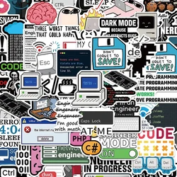 10/30/50pcs Funny Cartoon Programmer Meme Stickers Decorations Phone Case Computer Skateboard Waterproof Graffiti Sticker Decals