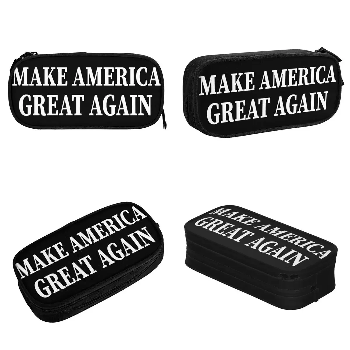 MAGA Make America Great Again Pencil Cases Fun Trump 2024 Pen Box Bag Girl Boy Big Capacity Office Gifts Pencil Pouch