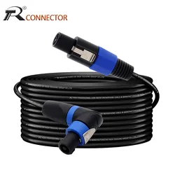 Straight Speakon to Right Angle Speakon Cables,Pro Audio Extension Cord PA/DJ Speaker Cable Wire with Twist Lock for Audio Amp