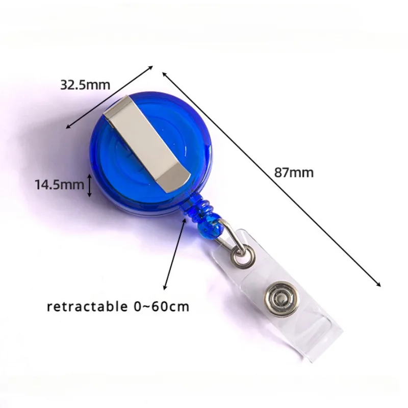 Clips de tarjeta de trabajo de pase de personal de enfermera, carrete de insignia de permiso de trabajo, retráctil, fácil de tirar, etiqueta de identificación antipérdida, carretes de Clip de tarjeta, 2 unids/set