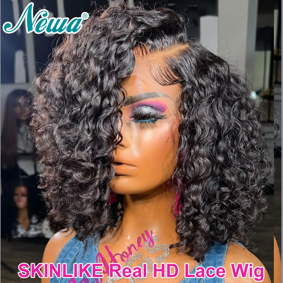 

Super Burmese Curly HD Lace Human Hair Wigs 6x6 Deep Parting HD Lace Closure Wig Pre Plucked Natural Black HD Lace Frontal Wigs