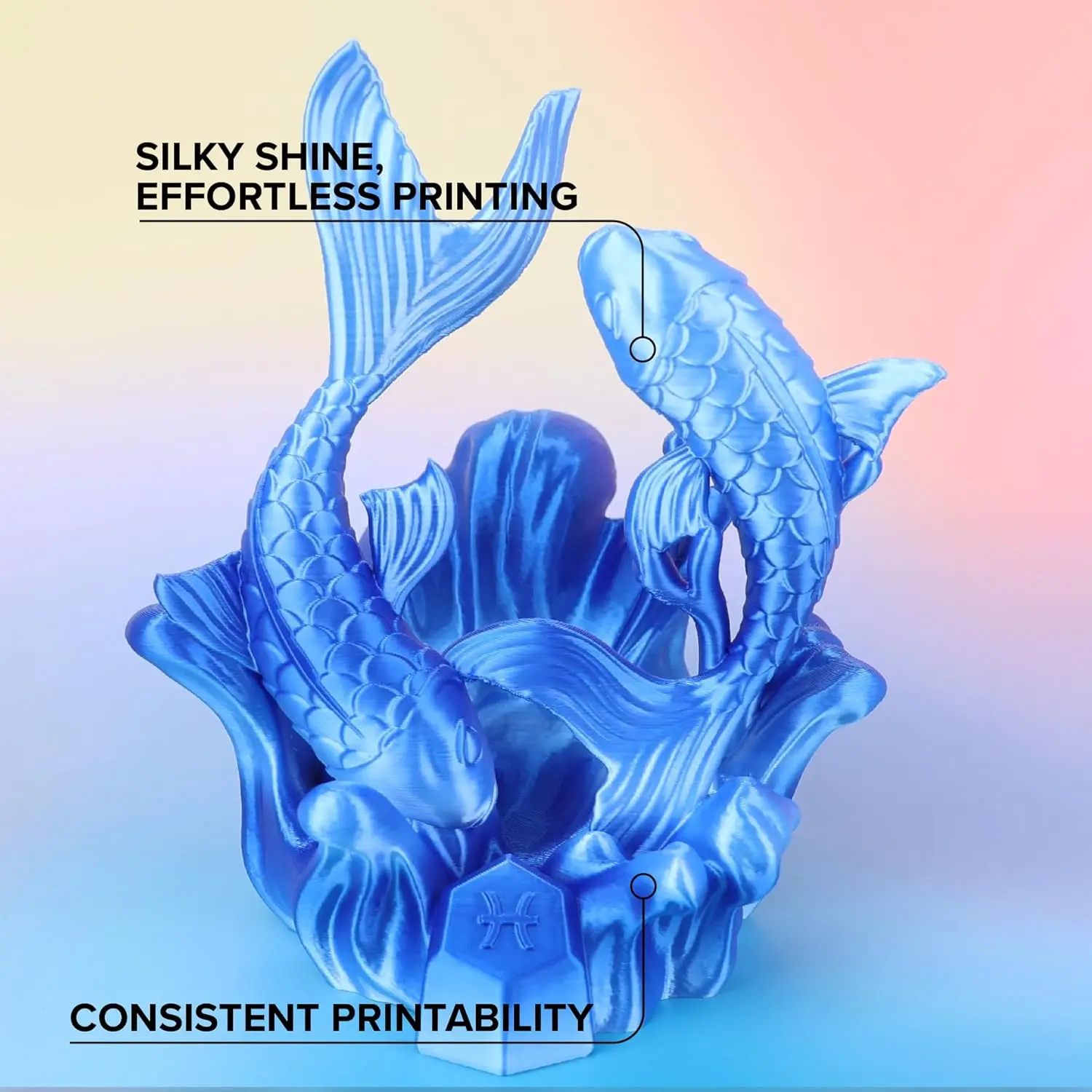 Polymaker Panchroma™ Gradient Silk PLA Filament 1.75mm 1KG Gloss Color Change 3D Printer Filament AMS Compatible