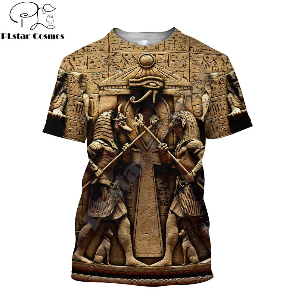 Summer Fashion Men t shirt 3D Printed Anubis Ancient Egyptian Mythology T-Shirt Street Trend Wild Unisex Short sleeve TTD02