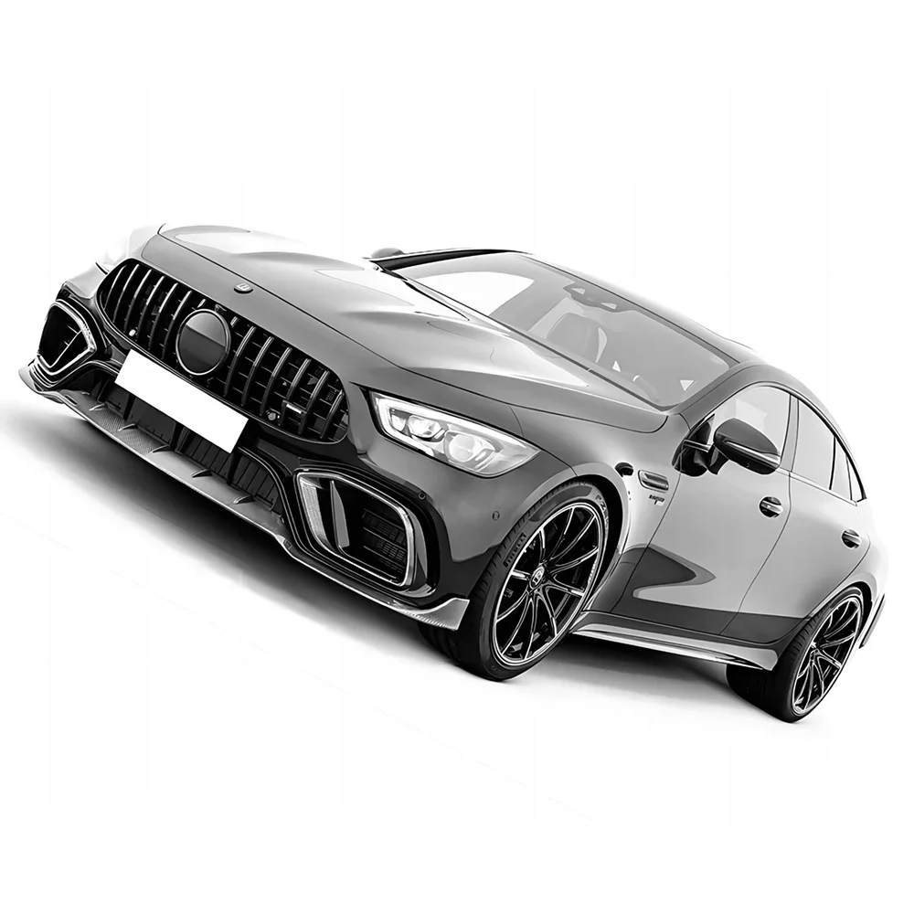 Carbon Fiber Lip Body Kit For Mercedes Benz C190 AMG GT GT63 20-24 VS Style Front Rear Lip Diffuser Rear Spoiler Wing Canards