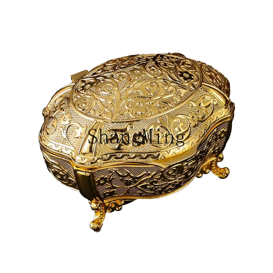 CLL new creative color aluminum alloy jewelry box jewelry desktop storage jewelry box for girlfriends' birthday gifts
