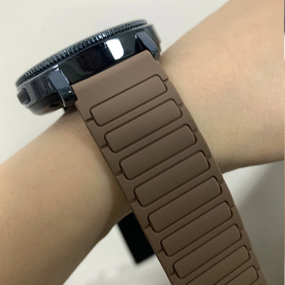 20mm 22mm マグネット式シリコンバンド HUAWEI WATCH 5 46mm/GT5 Pro/GT 5 4 ブレスレット Samsung Galaxy Watch7 6 5 4 40mm/44mm ストラップ対応