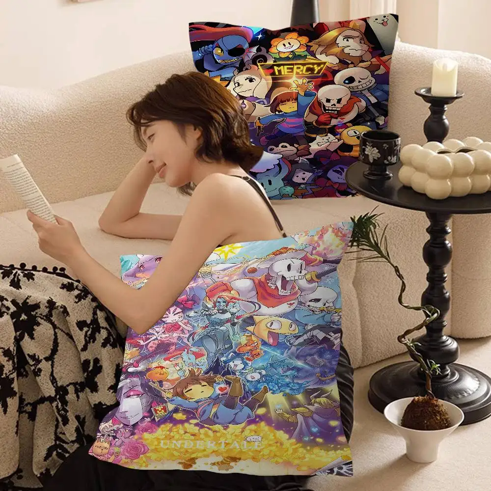 Game U-Undertale Office Cushion Pillowcase Car Cushion Cover45X45CM Lumbar Pillowcase Sofa Pillowcover