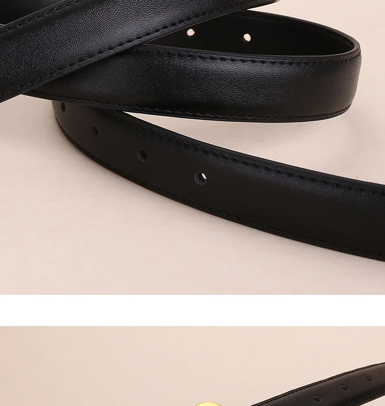 Damen-Gürtel aus Rindsleder, Modischer Taillengürtel im Koreanischen Stil, Dekoratives Kleidungszubehör für Studentinnen-Jeans, Dünner Ledergürtel für Frauen – Detail 10