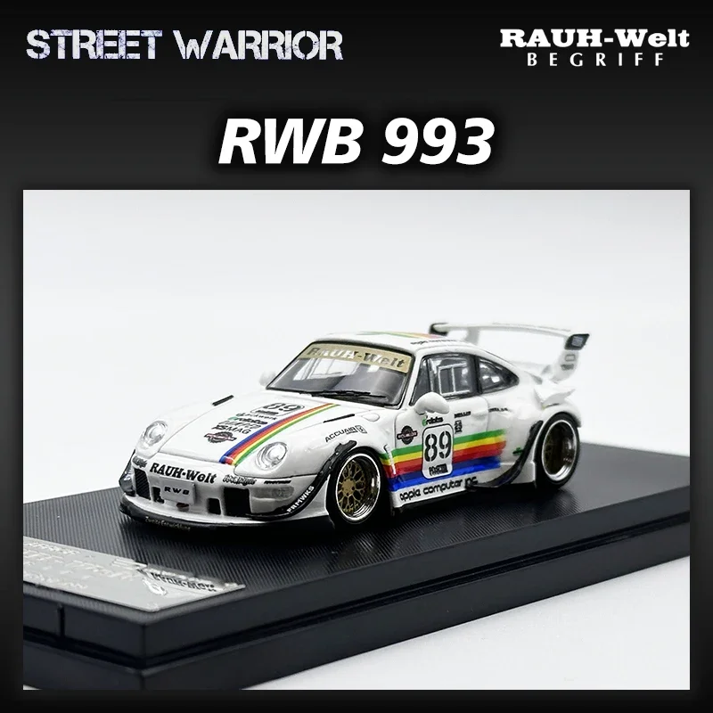 SW 1:64 RWB 993 White Diecast Diorama Car Model Collection Street Warrior