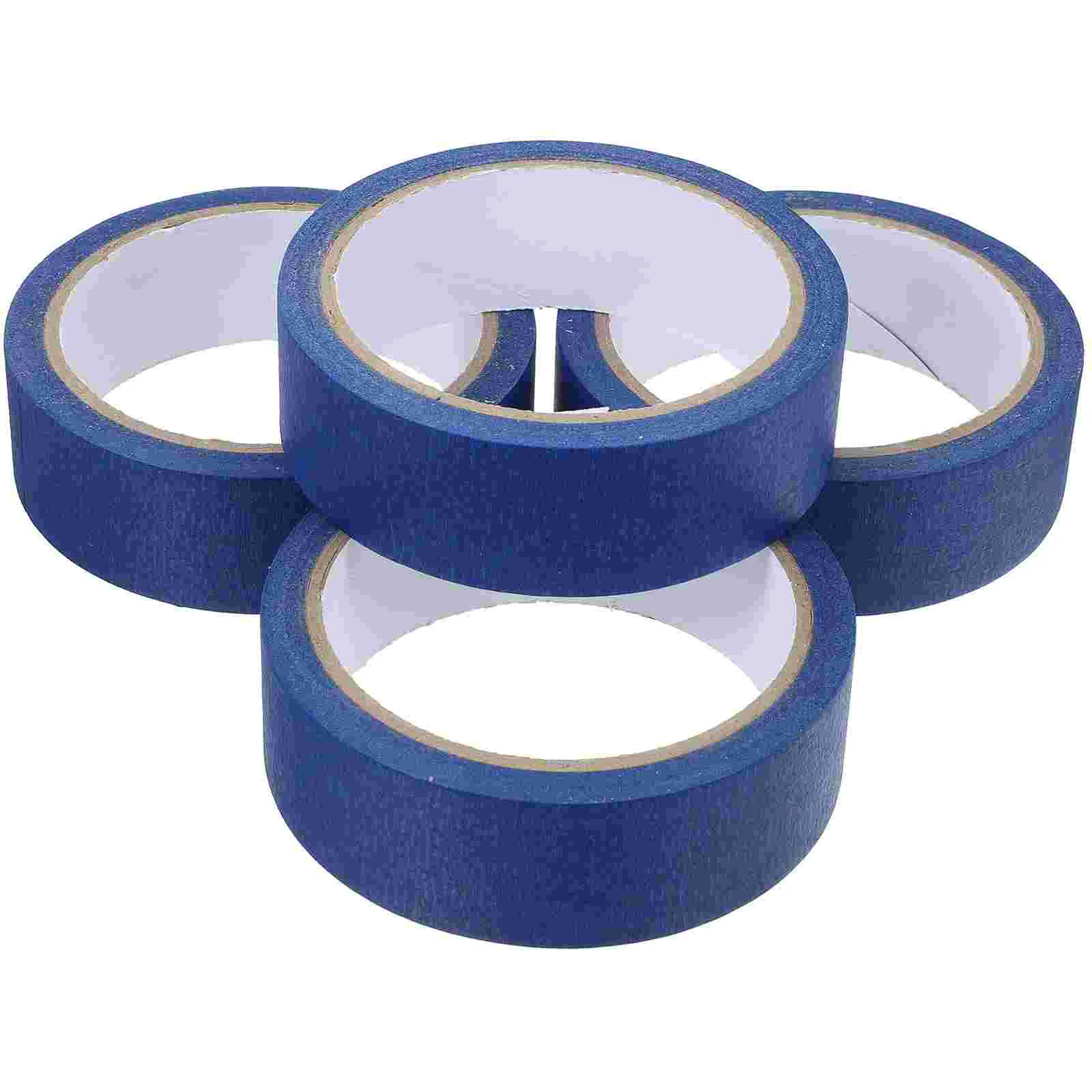 4 Rolls Colored Painters Tape Blue Masking DIY Tapes Leave No Trace for Crafts