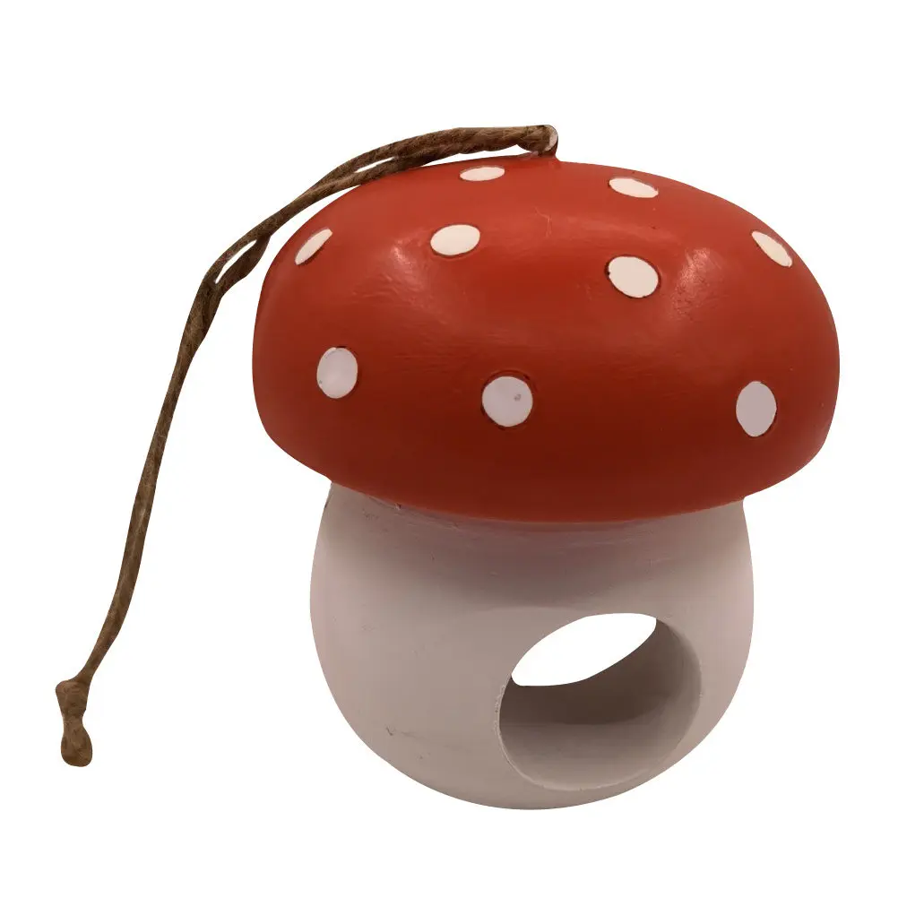 

Подвесная кормушка для птиц в форме гриба из смолы, диспенсер для дикой птичьей еды для двора, сада, окон, уличного декора, креативный подарок