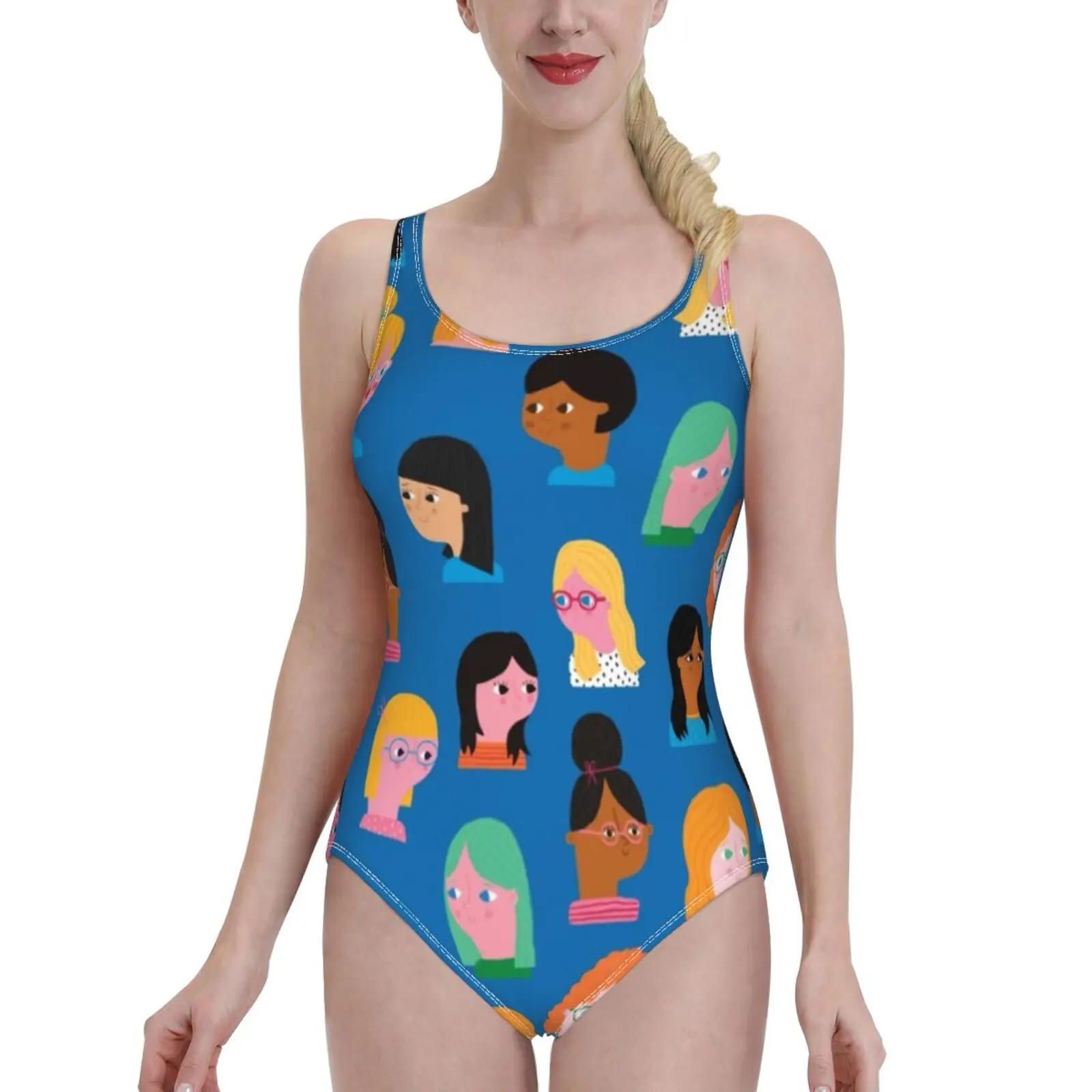 

Girls One Piece Swimsuit Women Swimwear Sexy Classic Backless Bodysuit Beach Bathing Wear Girls Womens Feminist People