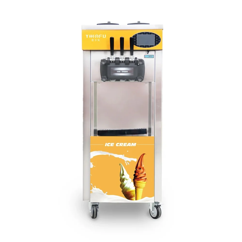 Commercial Fast Ice Cream Making Machine Soft Ice Cream Maker Machine for Dessert Shops and Fast Food Restaurants Customized