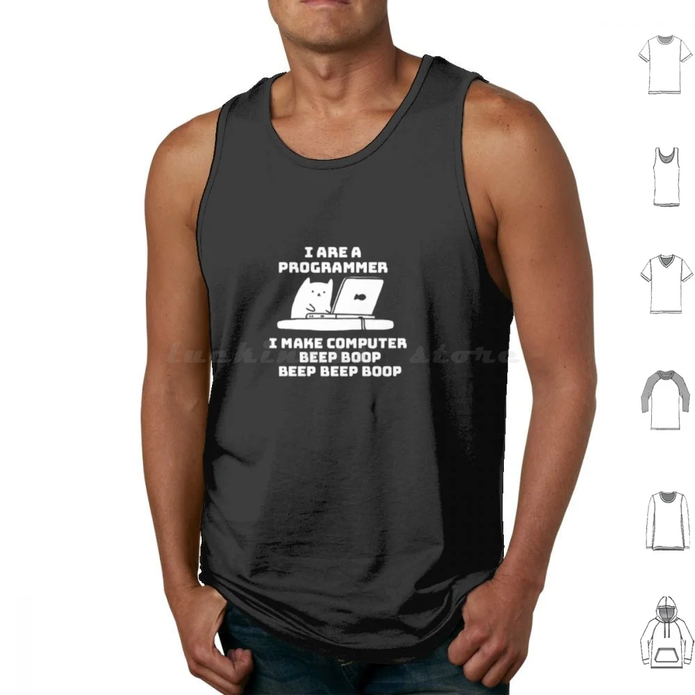 I Are Programmer Computer Cat Beep Boop Tank Tops Print Cotton Programmer Software Engineers I Are Programmer I